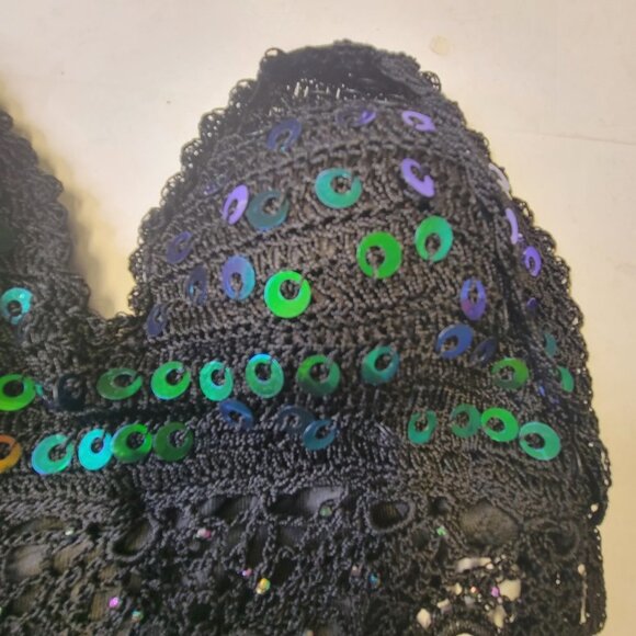 Crop Top Sequin Top, Halter Top Tank Top - NEW - Picture 9 of 12